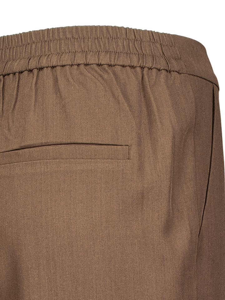 Donkerbruine wijdvallende broek Fava Ichi