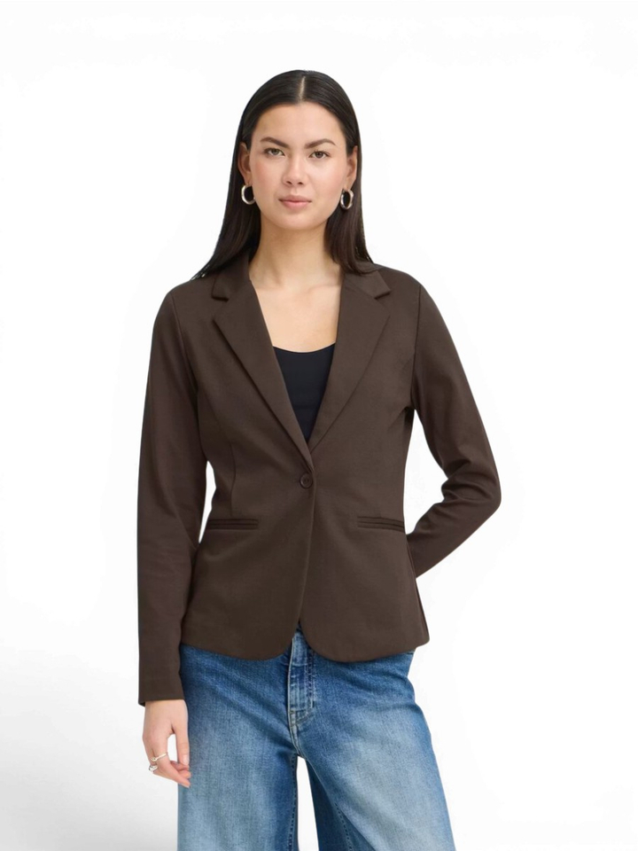 Donkerbruine tijdloze blazer Kate Ichi