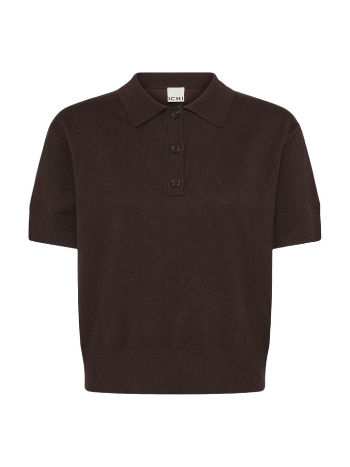 Donkerbruine poloshirt Luls Ichi