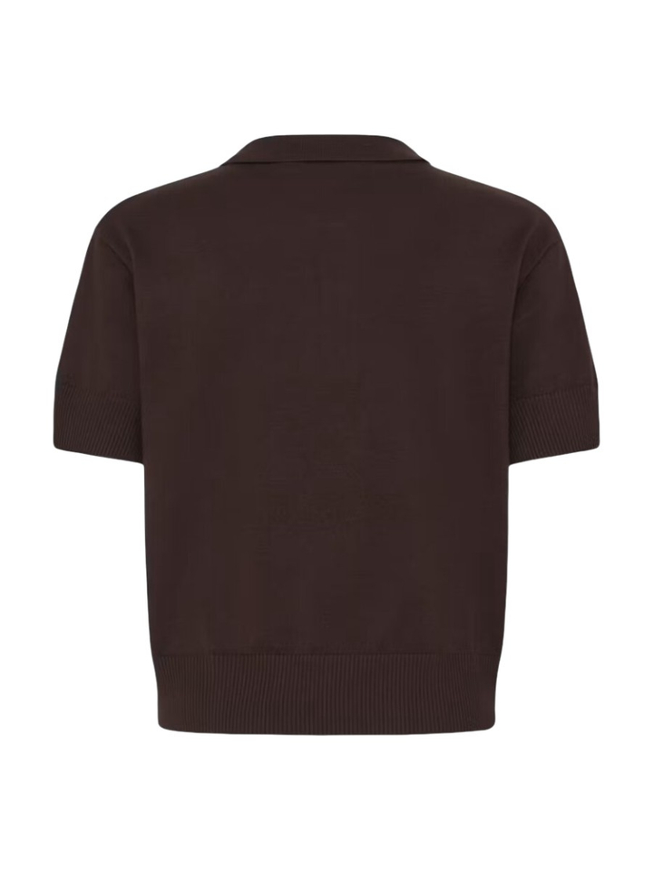 Donkerbruine poloshirt Luls Ichi