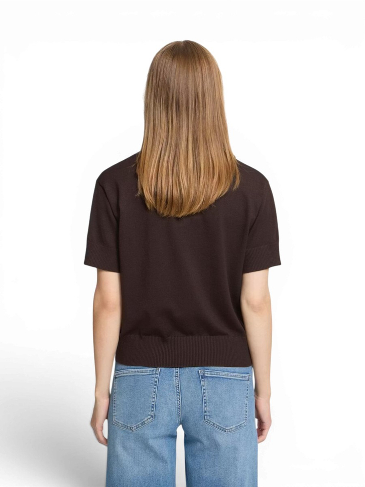 Donkerbruine poloshirt Luls Ichi