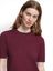 Bordeaux pull met ronde hals en korte mouwen Ichi 