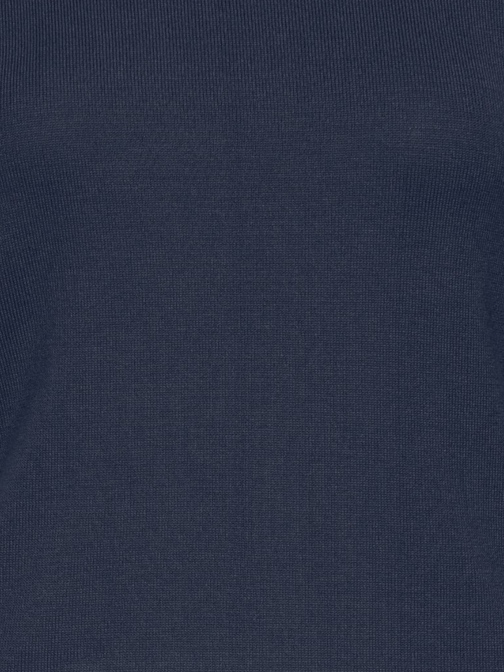 Donkerblauwe pull met korte mouwen Ichi 