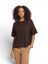 Donkerbruine pull met korte mouwen Ichi 
