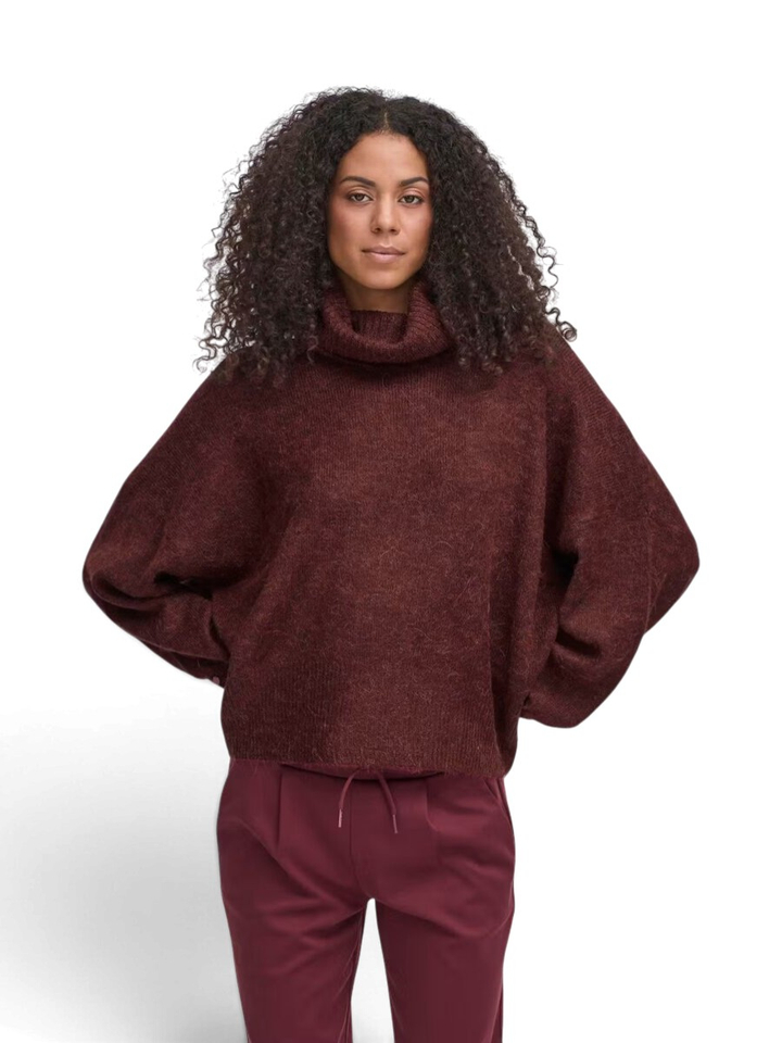 Bordeaux coltrui met elegante knoopdetails Kamara Ichi 