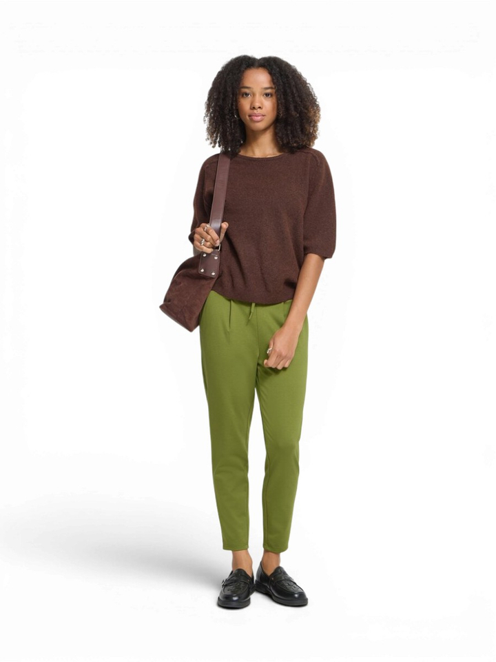 Donkerbruine pull met korte mouwen Dasila Ichi