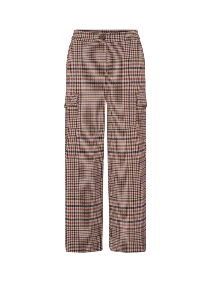 Multicolor broek met ruitjes en zakken Kate Checkit Ichi