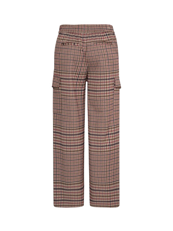 Multicolor broek met ruitjes en zakken Kate Checkit Ichi
