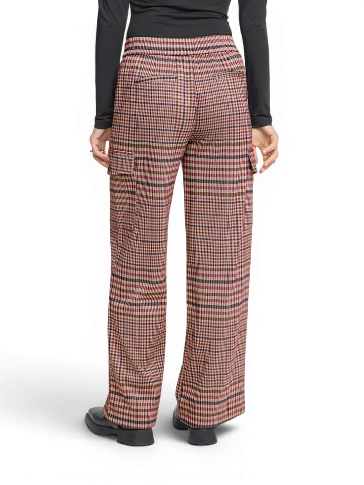 Multicolor broek met ruitjes en zakken Kate Checkit Ichi