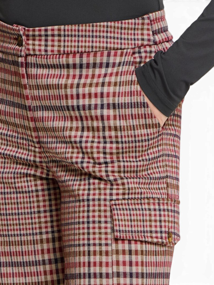 Multicolor broek met ruitjes en zakken Kate Checkit Ichi
