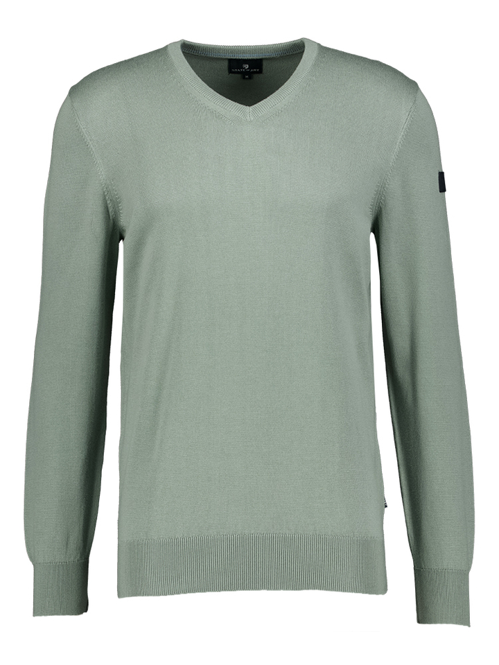 Groene trui met v-hals State Of Art