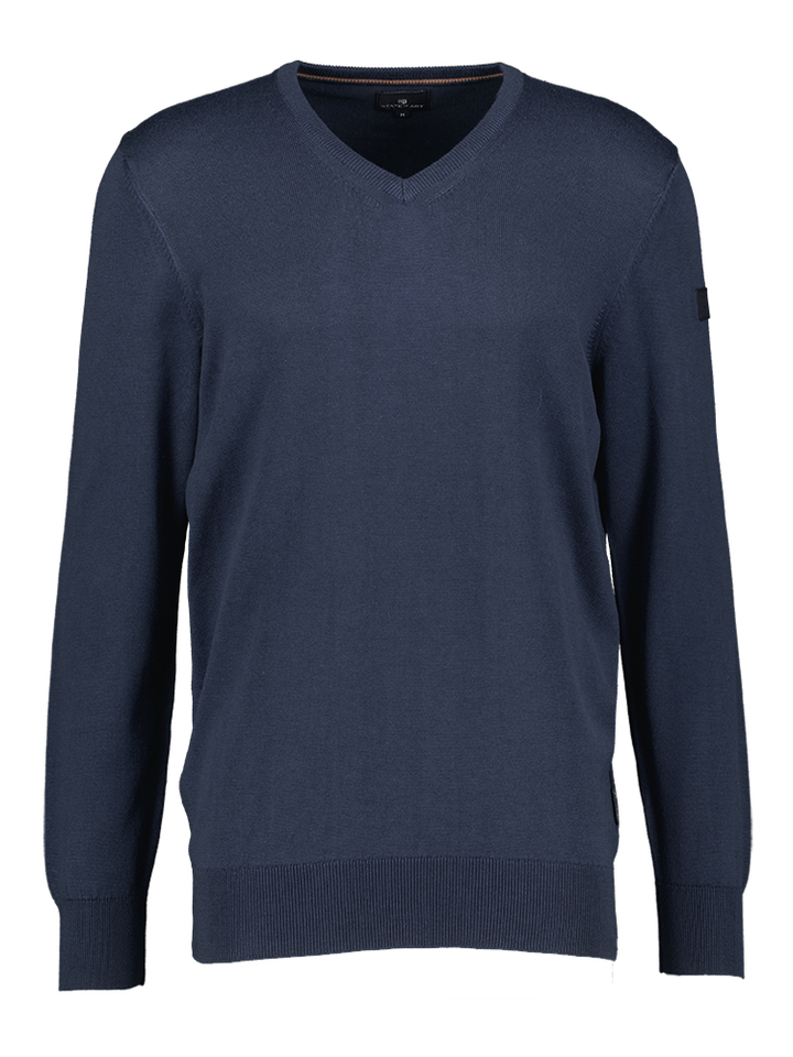 Blauwe trui met v-hals State Of Art