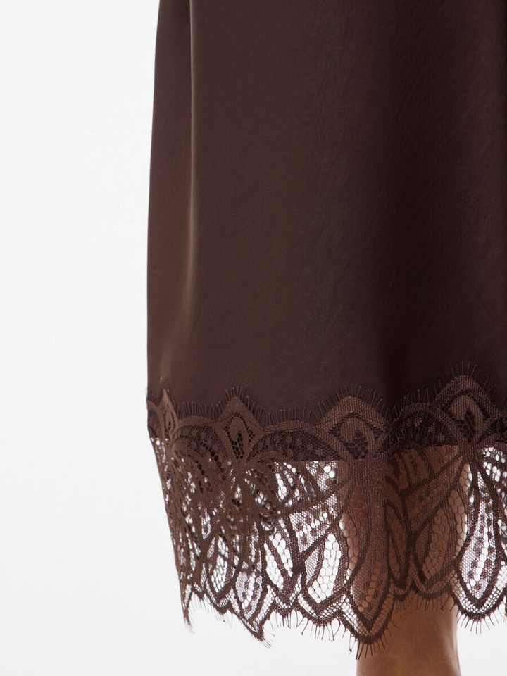 Bruine rok met kant detail Vilea Vila