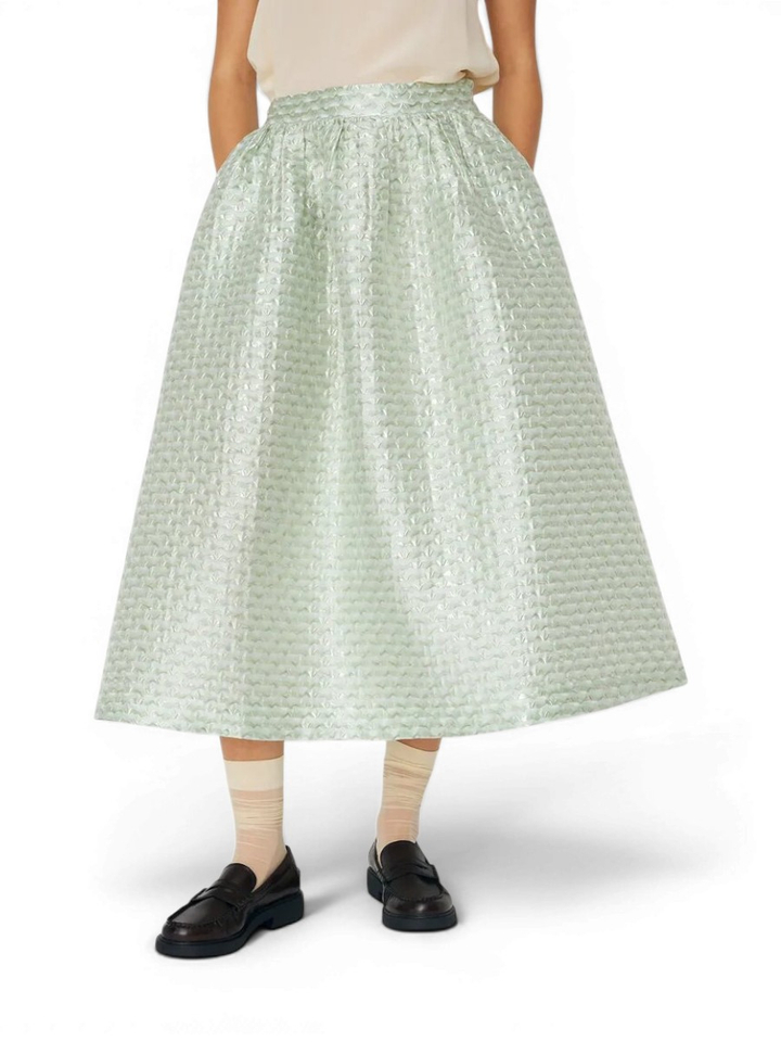 Mint tea groene rok met plooi Stella Nova 