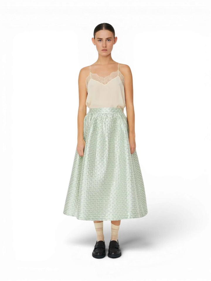 Mint tea groene rok met plooi Stella Nova 