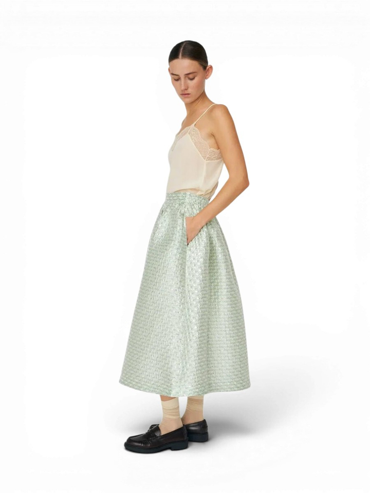 Mint tea groene rok met plooi Stella Nova 