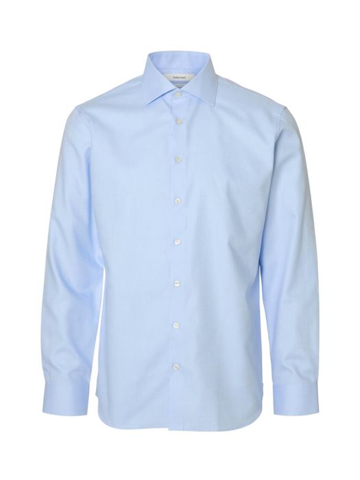 Light blue katoenen hemd ( slim fit) met details en lange mouwen Selected