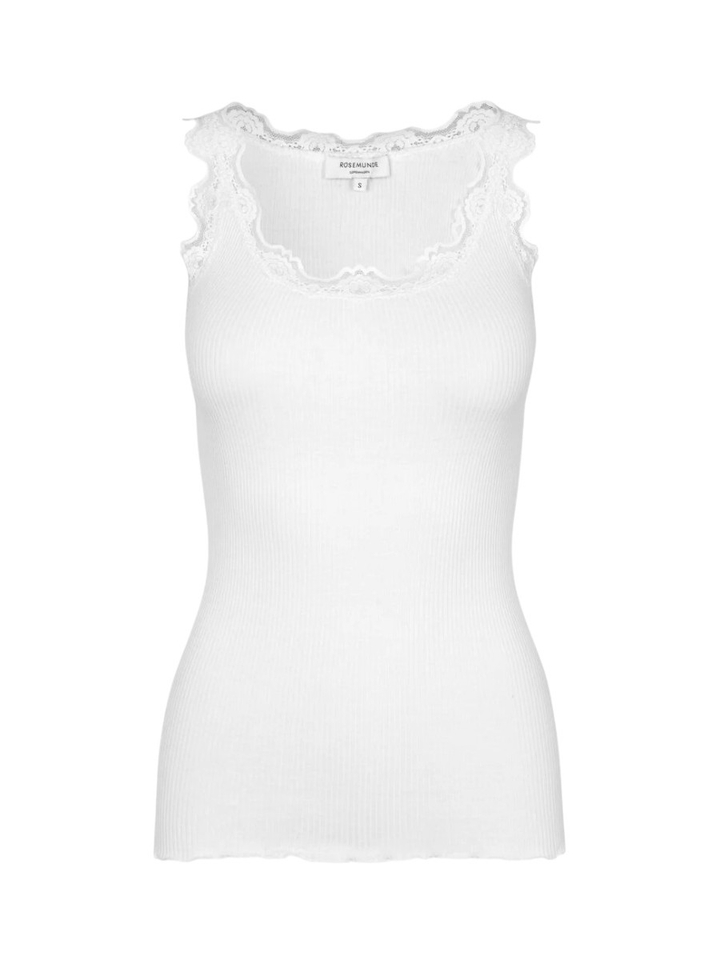 Witte top met kant Rosemunde