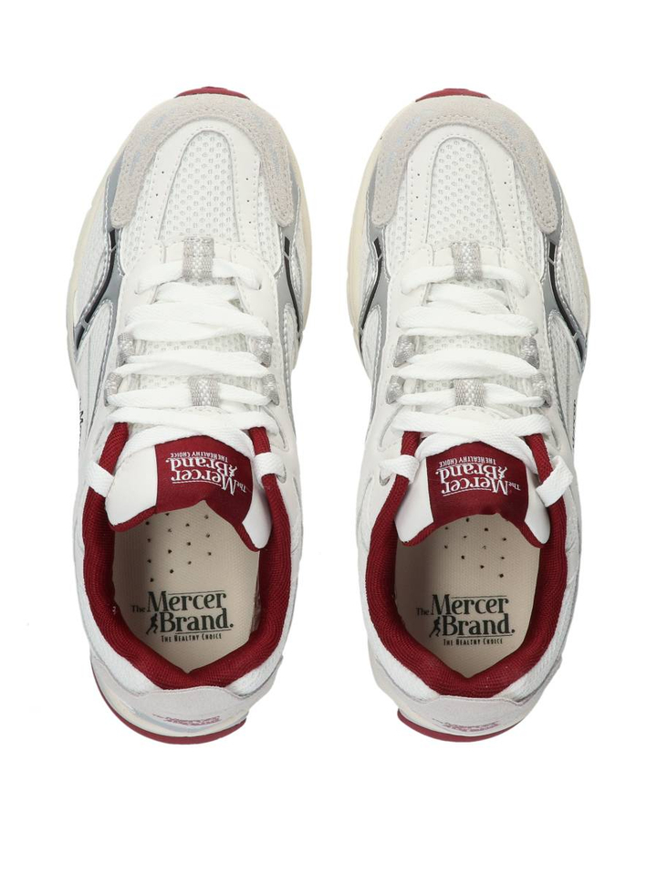 Witte sneakers met rood accent Mercer 