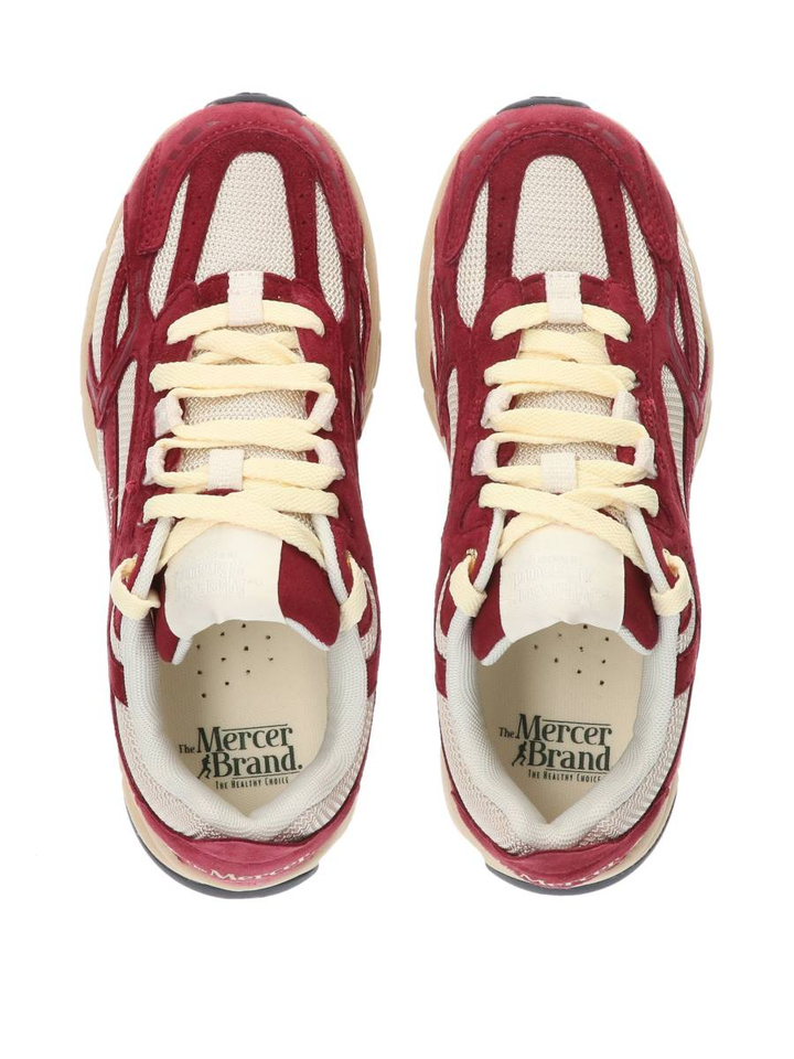 Bordeaux kleurige lage sneakers Mercer 