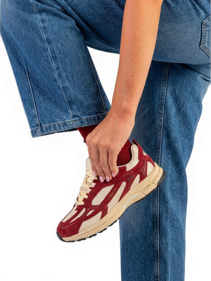 Bordeaux kleurige lage sneakers Mercer 