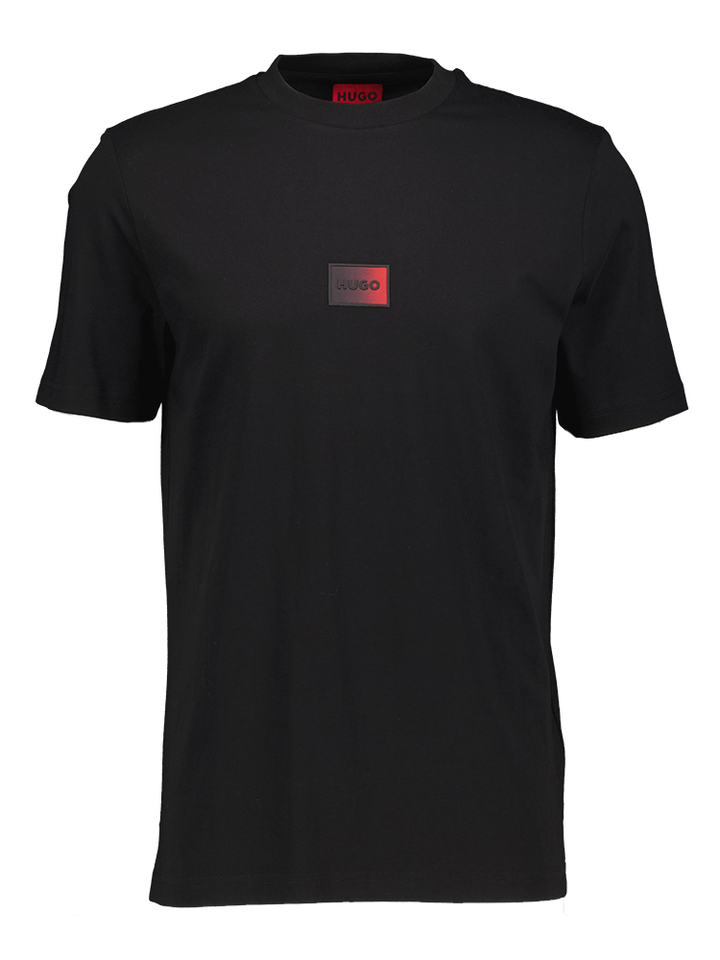 Zwarte t-shirt met logo detail Danotie Hugo Boss