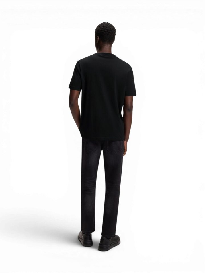 Zwarte t-shirt met logo detail Danotie Hugo Boss