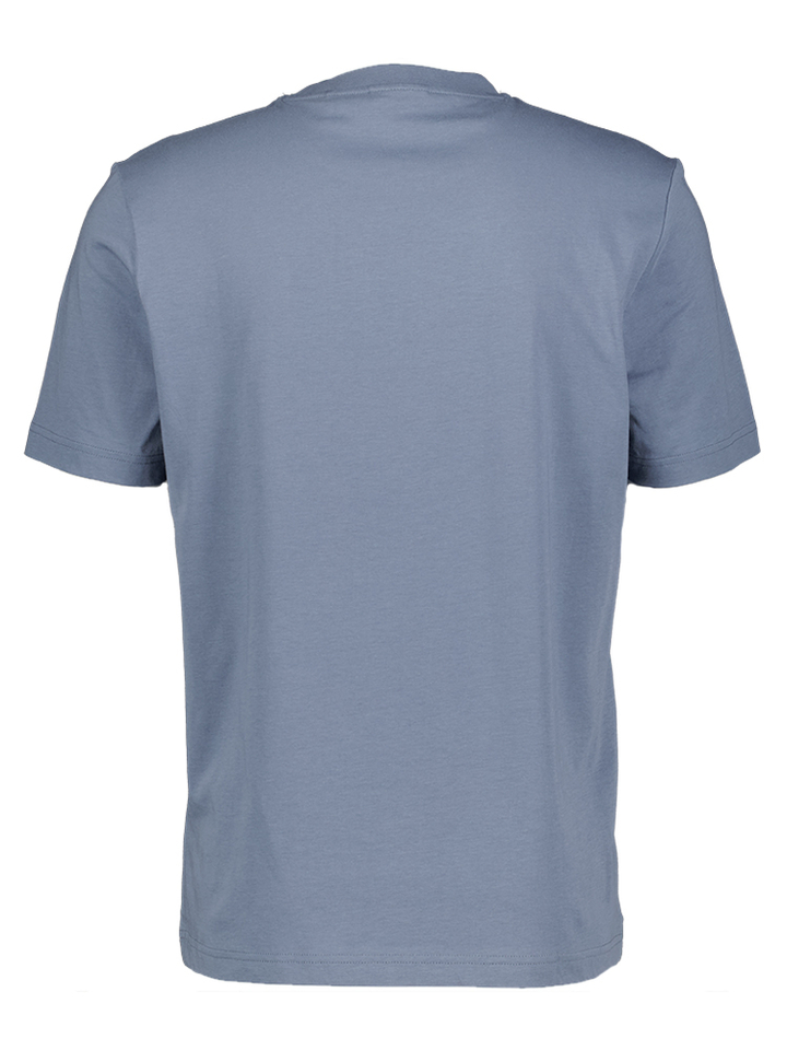 Blauwe t-shirt met logo detail Danotie Hugo Boss