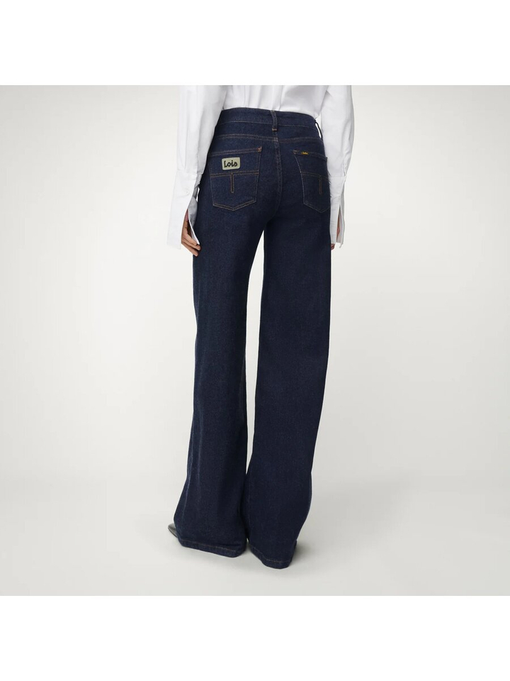 Donkerblauwe flared jeans Palazzo Lois