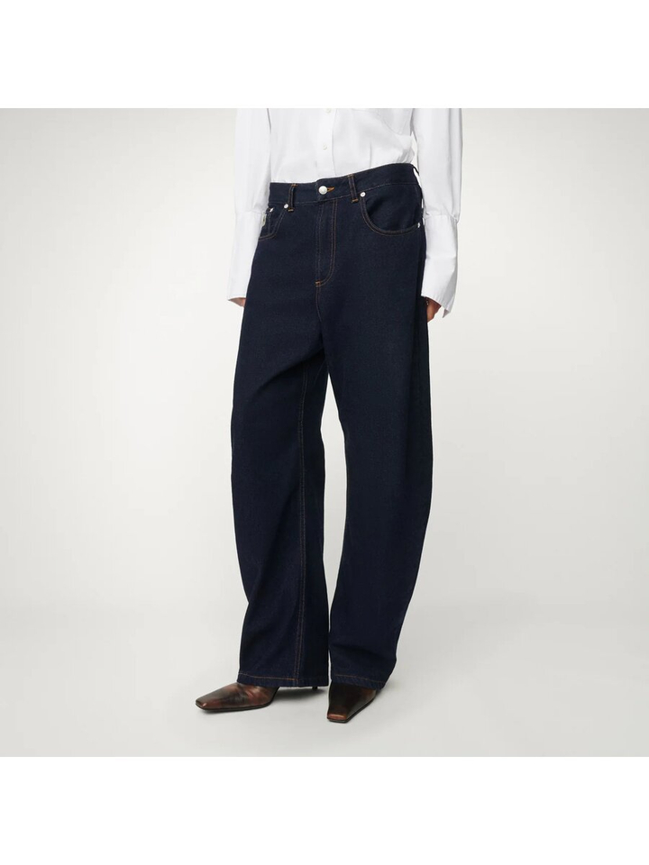 Donkerblauwe loose fit jeans Dali Lois