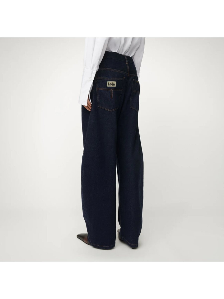 Donkerblauwe loose fit jeans Dali Lois