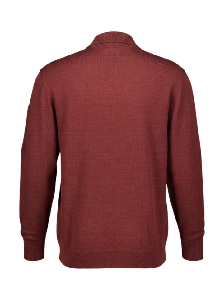 Bordeaux polo met lange mouwen CP Company