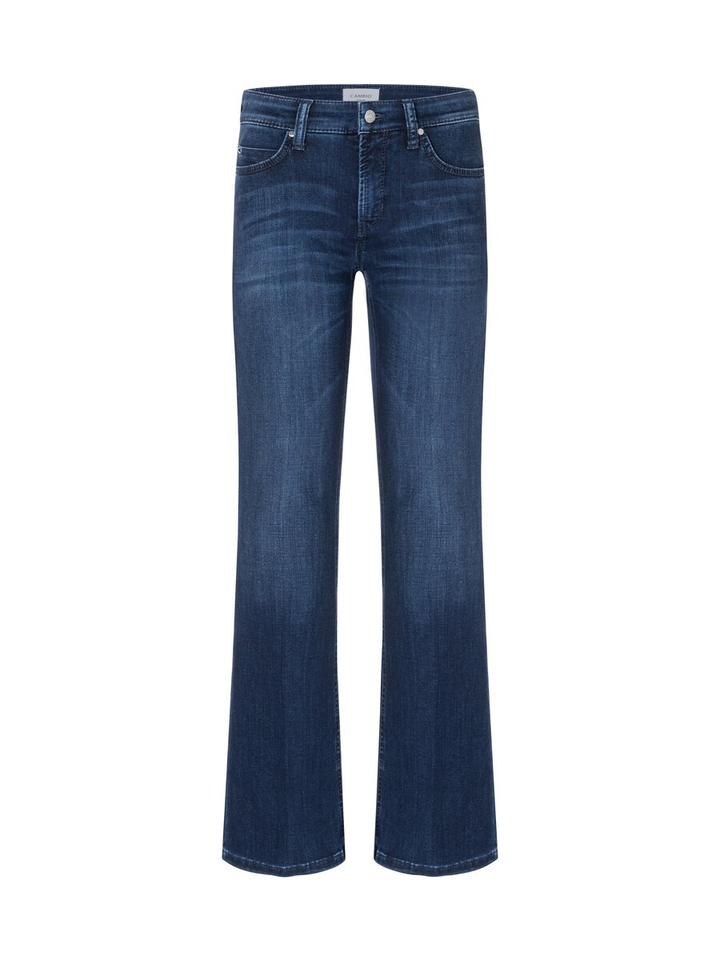 Donkerblauwe flare jeans Paris Flared Cambio