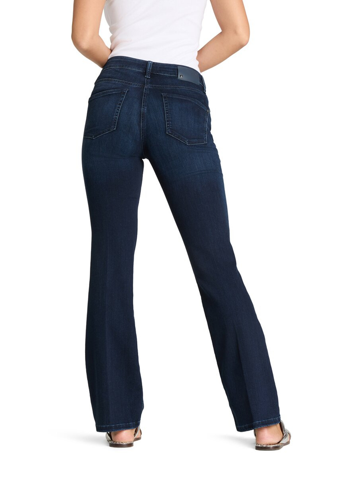 Donkerblauwe flare jeans Paris Flared Cambio