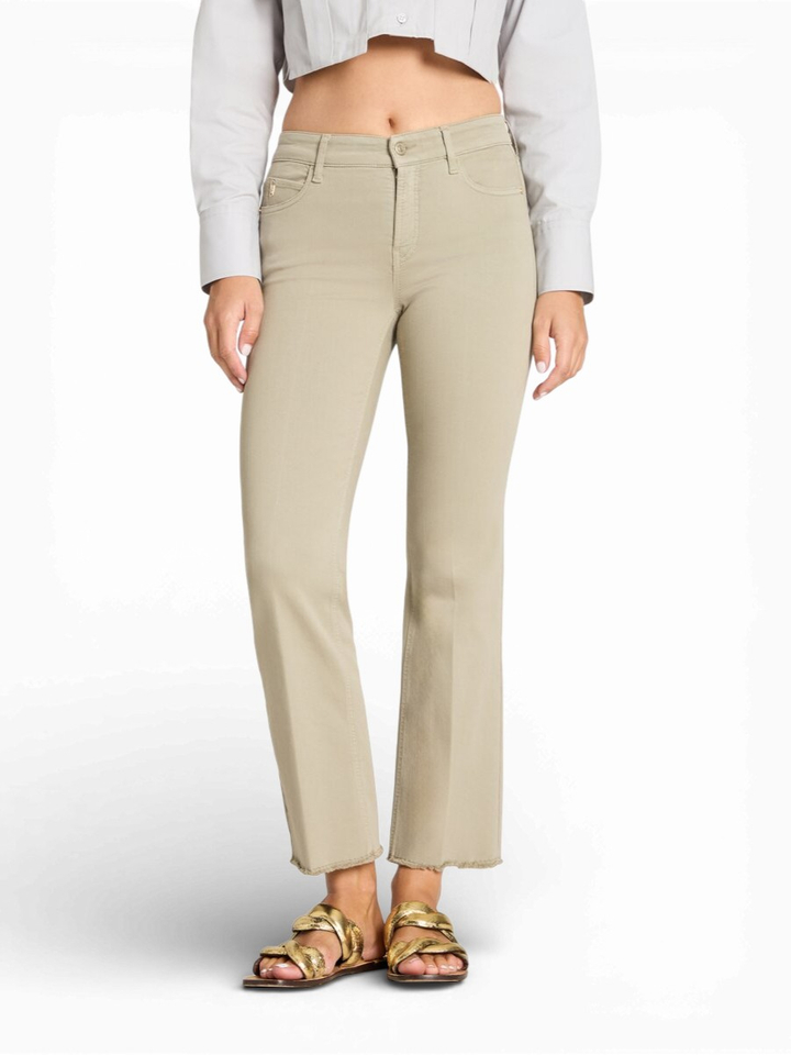 Groene flared broek Francesca Cambio 