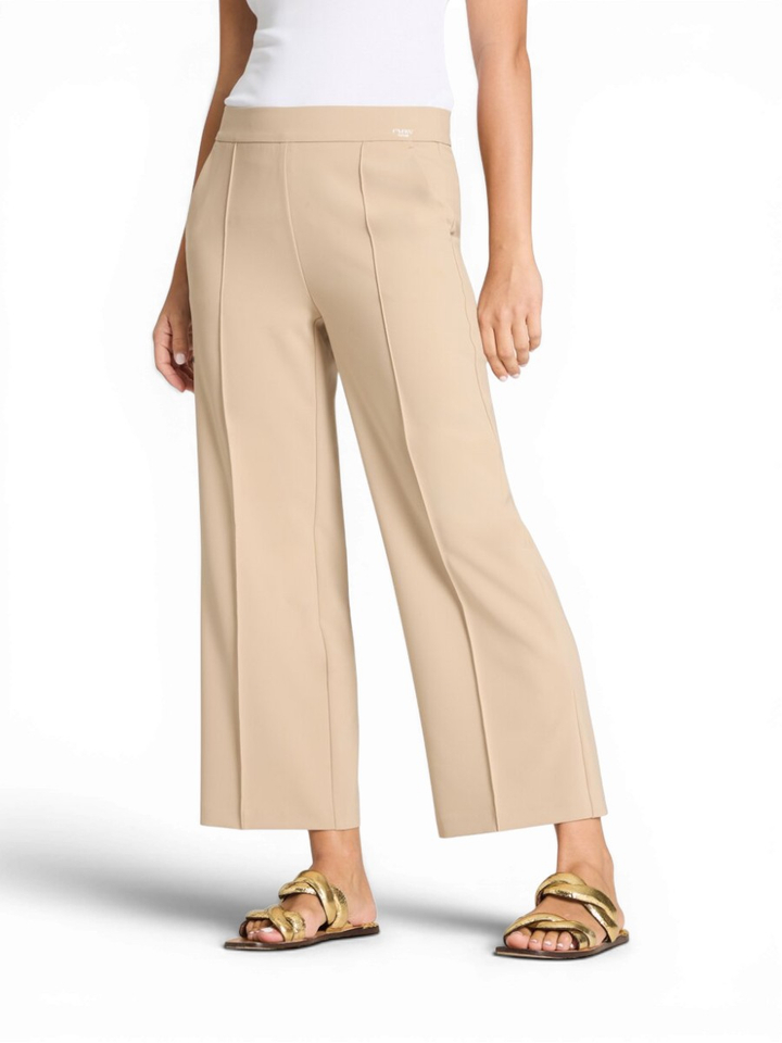 Beige losvallende broek met elastiek Cameron Cambio