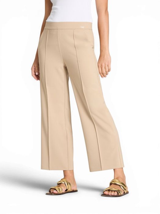 Beige losvallende broek met elastiek Cameron Cambio