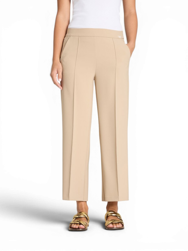 Beige losvallende broek met elastiek Cameron Cambio