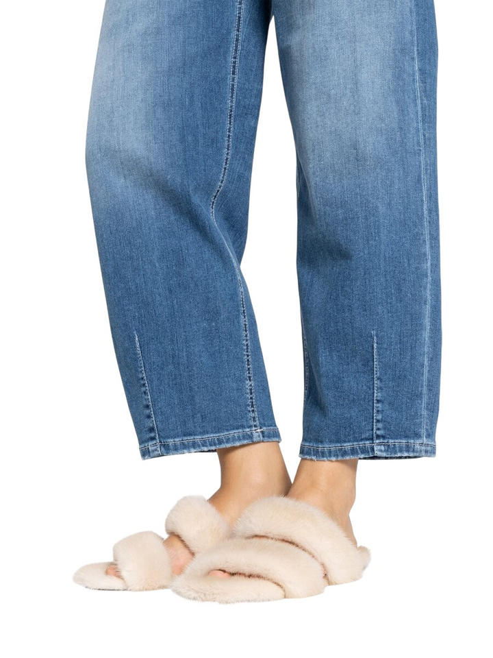 Blauwe loose fitted jeans Elin Cambio