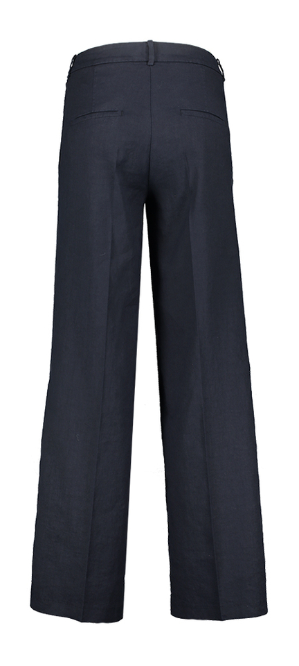 Donkerblauwe linnen broek Mira Cambio