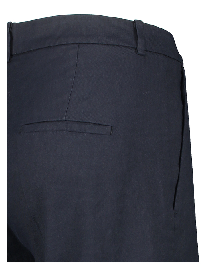 Donkerblauwe linnen broek Mira Cambio