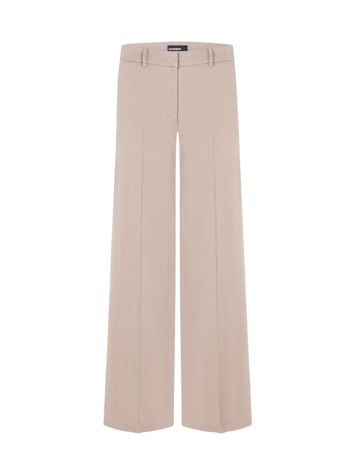 Beige wijde broek Mira Cambio