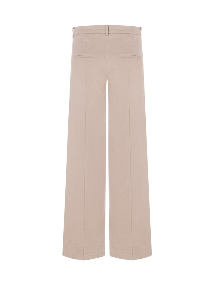 Beige wijde broek Mira Cambio