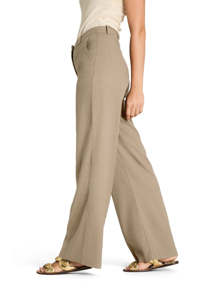 Beige wijde broek Mira Cambio