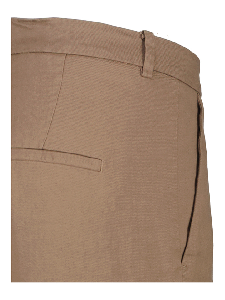 Bruine wijde linnen broek Mira Cambio