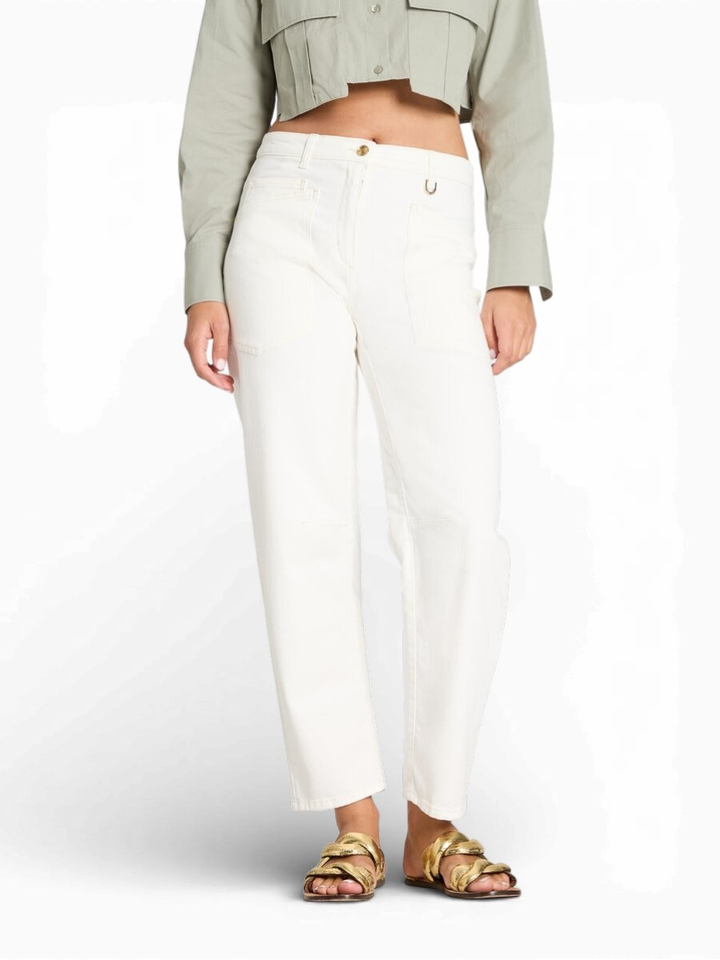 Witte jeans met opgestikte zakken Ocean Cambio 