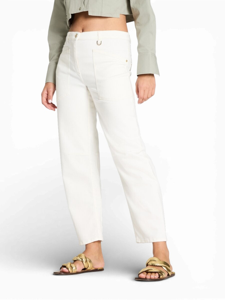 Witte jeans met opgestikte zakken Ocean Cambio 