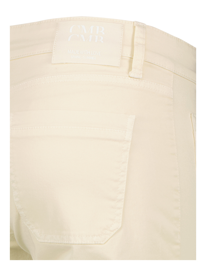 Ecru jeans met paarse bloemenprint Tess Pocket Cambio 