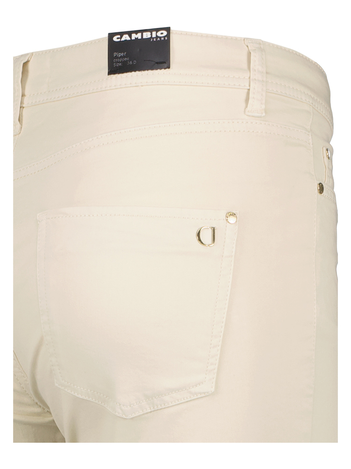Ecru broek Piper cropped Cambio 