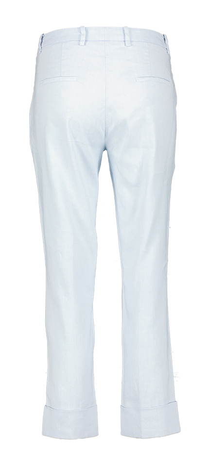Lichtblauwe linnen broek Krystal Cambio